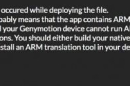 Genymotion安装软件报错 An error occured while deploying the file